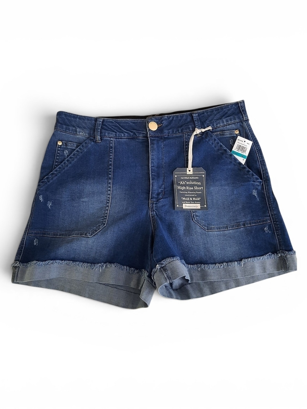 Democracy Dark Indigo High Waist Denim Shorts